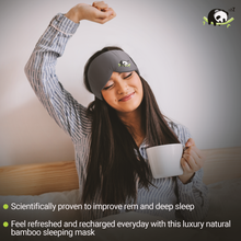 Load image into Gallery viewer, Sleepy Panda Sleep Mask - Luxuriously Soft & Light Breathable Bamboo Fabric - 100% Blackout - Guaranteed Deepest-Possible Rest