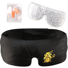 Load image into Gallery viewer, Sleep Monkey Luxury Silk Sleep Mask with Cooling Gel Inserts and Ear Plugs Kit - Award-Winning Sleeping Mask for Best Night Sleep-Sleep Monkey