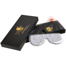 Load image into Gallery viewer, Sleep Monkey Luxury Silk Sleep Mask with Cooling Gel Inserts and Ear Plugs Kit - Award-Winning Sleeping Mask for Best Night Sleep-Sleep Monkey