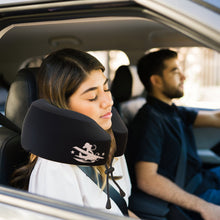 Load image into Gallery viewer, Flying Monkey Luxury Travel Pillow Airplane Kit with Earplugs & Eye Mask - Memory Foam Airplane Pillow - Neck Pillow Attachment Straps - Neck Support