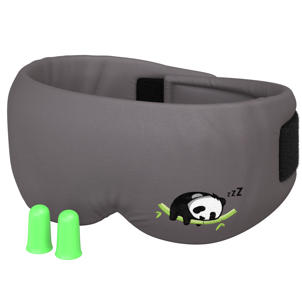 Sleepy Panda Sleep Mask - Luxuriously Soft & Light Breathable Bamboo Fabric - 100% Blackout Eye Mask - Guaranteed Deepest-Possible Rest - Perfect Sleeping Mask for Light Sleepers, Travelers, Midday Nappers - Good For Front, Back & Side Sleeping Positions